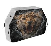 Copertura per griglia a gas per barbecue, 165 cm, resistente allo sbiadimento e ai raggi UV, per barbecue all'aperto, motivo leopardato arrabbiato 3D