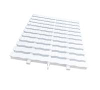 Copertura per griglia di drenaggio per piscina, in plastica PPS resistente, per piscine interne/esterne, 30 x 100 cm, set da 4, soluzione efficace per la gestione dell'acqua