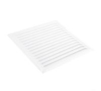 Copertura per griglia di ventilazione in alluminio, copertura quadrata per aperture a parete e soffitto, dimensioni 150 mm/200 mm/250 mm/300 mm, bianco, per interni ed esterni (300 x 300 mm)