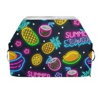 Copertura per griglia estiva al neon per esterni, con coperchio piatto, 165 cm, impermeabile, resistente allo sbiadimento e ai raggi UV, con coulisse regolabile per polvere e vento