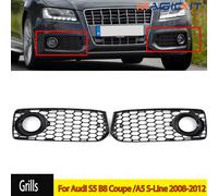 Copertura per griglia fendinebbia in rete a nido d'ape nera per Audi A5 S-Line S5 B8 RS5 2008-12