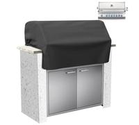 Copertura per griglia integrata per griglia a gas Napoleon Prestige PRO 665 incorporata, 600D resistente materiale PU impermeabile isola barbecue copertura superiore per barbecue da cucina esterna