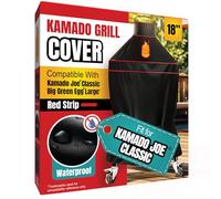 Copertura per griglia Kamado Joe & Big Green Egg da 45,7 cm, con strisce rosse, resistenti e impermeabili, per serie Classic, accessori per Kamado Joe Classic Series & BGE Large Smoker Chef