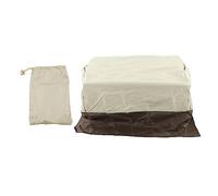 Copertura per griglia per barbecue Copertura per griglia da esterno resistente con protezione superiore incorporata Resistente alle intemperie e al sole per griglie a carbone a (Beige con colore