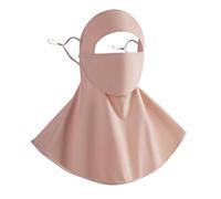 Copertura per il collo da uomo, protezione solare per il viso, protezione per il collo con foro per bere, traspirante, lavabile, cinghie per le orecchie regolabili, per lavori sul campo, agricoltura