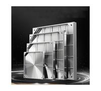 Copertura per il controllo degli accessi rivestita in zinco, coperchio per pozzo di drenaggio, struttura in acciaio inox, design invisibile rinforzato, 80 x 80 cm per una maggiore durata