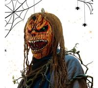 Copertura per il viso a forma di , con cappuccio stregato per cosplay, inquietante casco -Lantern, accessorio horror teatrale per feste in maschera, giochi di ruolo, parate notturne