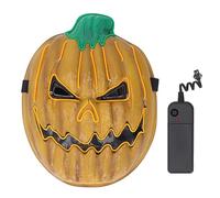Copertura per il Viso con Luce LED Scary Pumpkin Cover per il Viso con Luce Regolabile per la Decorazione Cosplay della Festa di Halloween