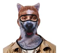 Copertura per il viso con stampa animale, maschera di protezione solare animale | Masche per la faccia animale - Cappuccio invernale Copertura completa con orecchie per attività all'aperto