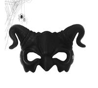 Copertura per il viso per costume - 27 x 17 cm, spaventoso, costume horror per Halloween, corno da diavolo, mezze facce | Copricapo raccapricciante per feste per cosplay adulti servizi fotografici di