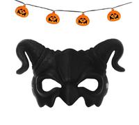 Copertura per il viso regolabile Horror Halloween Cosplay Accessori | Maschera per adulti con corna di capra per festival, servizi fotografici, celebrazioni, eventi, parate, casa infestata