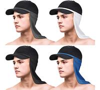 Copertura per il viso UV unisex per il collo, protezione solare, per sport all'aria aperta, 4 pezzi, colore: nero, grigio scuro, blu reale, bianco