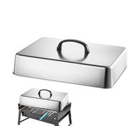 Copertura per imbastitura - Coperchi rettangolari resistenti al calore con manico antiscivolo | Copertura per grigliare, per barbecue, falò, cottura all'aperto, cibo, carne, hamburger, verdure