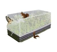 Copertura per insetti vegetali - Maglia rettangolare più densa e ispessita, cloche da giardino durevole resistente alla corrosione, rete traspirante con coulisse riutilizzabile per vasi da esterno e i