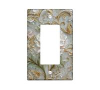 Copertura per interruttore a bilanciere singolo, elegante vintage farfalla foglia primavera oro plastica dimensioni standard piastra decorativa per nuovo appartamento casa camera da letto ufficio