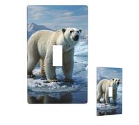 Copertura per interruttore a levetta singola per interruttore a muro Polar Bear Ice Placca da parete interruttore a levetta singola piastra decorativa 1 gang coperture per interruttore a parete