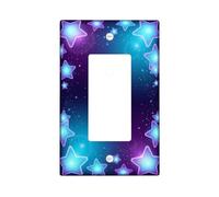 Copertura per interruttore della luce a bilanciere singolo, fantasioso moderno con scintille sfumate nessuna plastica blu, piatti decorativi da parete per soggiorno, camera da letto, casa, ufficio