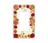 Copertura per interruttore della luce a bilanciere singolo, in plastica rossa, con decorazioni natalizie, per casa, camera da letto, ufficio, decorazione per casa, camera da letto, ufficio