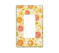 Copertura per interruttore della luce a bilanciere singolo, motivo floreale tropicale estivo, stella marina, in plastica gialla, dimensioni standard, decorazione per nuovo appartamento, casa, camera