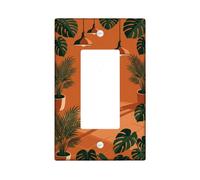 Copertura per interruttore della luce a bilanciere singolo, tropicale moderno, vaso per lampada a sospensione estivo, terracotta, plastica, dimensioni standard, piastra decorativa per soggiorno