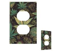 Copertura per interruttore della luce A Puff in Time Weed Placca da parete 1 gang copri interruttore decorativo copertura presa elettrica piastra frontale per bagno cucina decorazione piatti da parete