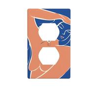Copertura per interruttore della luce astratta minimalista donna decorativa 1 banda piastra da parete per cucina stanza bagno dimensioni 7x11,4 cm