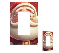 Copertura per interruttore della luce Babbo Natale che indossa occhiali piastra da parete 1 gang copertura decorativa presa elettrica piastra frontale per bagno cucina decorazione piatti da parete