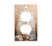 Copertura per interruttore della luce decorativa a 1 banda per cucina, camera da letto, bagno, dimensioni 7 x 11,4 cm, 5 fantasmi alti