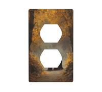 Copertura per interruttore della luce decorativa con tre streghe in autunno sul sentiero della foresta per cucina, camera da letto, bagno, dimensioni 7 x 11,4 cm
