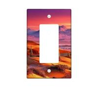 Copertura per interruttore della luce del deserto al tramonto, scenario arancione vibrante per la decorazione domestica, piastre da parete in materiale termoplastico, bilanciere singolo di dimensioni