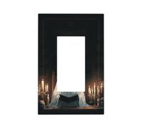 Copertura per interruttore della luce della biblioteca con fantasma che legge nella biblioteca, copertura per piastra frontale a bilanciere singolo, 1 banda, decoratore, copertine per presa per casa