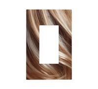 Copertura per interruttore della luce di colore dei capelli biondi Piastra da parete Piastra frontale Singolo Rocker 1 Gang Decoratore Presa Coperture per la casa Cucina Camera Bagno Decor