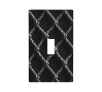 Copertura per interruttore della luce geometrica a rete in tessuto audace a forma di diamante decorativo singolo Toggle 1 Gang piastra da parete per cucina fattoria camera da letto bagno decorazione