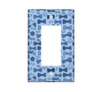 Copertura per interruttore della luce singolo con papillon, giocoso casual scozzese a pois, nessuna plastica blu, accenti di dimensioni standard, accessori da parete per nuovo appartamento, casa