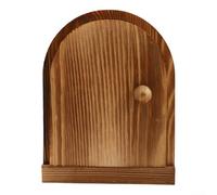 Copertura per interruttore in legno rustico, design per porta delle fate, realizzata a mano, piastra decorativa in legno naturale inciso, rapida installazione senza trapano, adatta per pannello