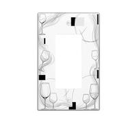 Copertura per interruttore singolo per bicchiere da vino, linee curve minimaliste moderne forme geometriche, nessuna plastica nera, dimensioni standard, accenti da parete, per soggiorno, camera da