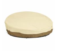 Copertura per Isola Prendisole in Rattan, Impermeabile Copertura Protettiva per Isola Divano Esterno, Telo di Coperture per Divano Rotondo da Giardino con Coulisse(Size:190 * 89cm,Color:BeigeCoffee)