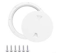 Copertura per ispezione del ponte di barche e yacht, rotonda, in ABS, per un accesso rapido e una chiusura sicura (10,2 cm con viti)