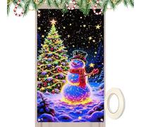 Copertura Per La Porta Anteriore Di Natale | 178x89 Cm Decorazioni Fluorescenti Per Feste - Decorazione Per Il Sfondo Fotografico - Per La Casa Di Campagna La Finestra La Parete La Casa E Il Patio