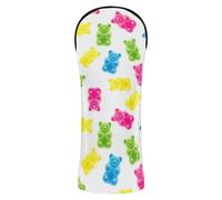 Copertura per la testa dell'orso colorato, cuciture ben fatte | Copertura per mazza da golf resistente all'acqua, vestibilità robusta, fodera in peluche, per la tua mazza da golf