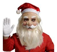 Copertura per la testa di Babbo Natale, copertura per il viso di Babbo Natale, realistica per cosplay, per bambini, adolescenti, adulti, casa, scuola, vacanze, celebrazioni, servizi