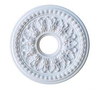 Copertura per lampada a soffitto in poliuretano in forma circolare per nascondere le basi degli apparecchi supportando l'estetica contemporanea dello spazio abitativo (35 cm)