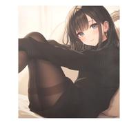 Copertura per lavastoviglie natalizia con motivo anime di bellezza, riutilizzabile, per frigorifero, lavastoviglie, pannello frontale, decorazione per le vacanze, 58,4 x 66 cm