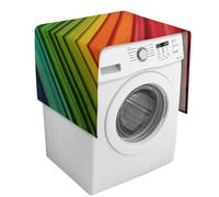 Copertura per lavatrice a righe color arcobaleno con tasche portaoggetti per lavatrice e asciugatrice, copertura antipolvere 137,9 x 52,1 cm, per frigorifero e cucina, decorazione per la casa