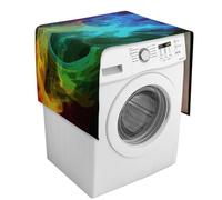 Copertura per lavatrice color fumo arcobaleno con tasche portaoggetti, copertura antipolvere per lavatrice e asciugatrice, 137,9 x 52,1 cm, per frigorifero, cucina, decorazione per la casa