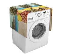 Copertura per lavatrice con ananas geometrico giallo mare spiaggia con tasche portaoggetti lavatrice asciugatrice Top copertura antipolvere 137,9 x 52,1 cm Frigorifero Cucina Cuscinetti protettivi per