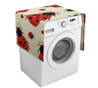 Copertura per lavatrice con coccinella rossa con tasche portaoggetti, copertura antipolvere per lavatrice e asciugatrice, 137,9 x 52,1 cm, per frigorifero e cucina, decorazione per la casa