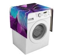 Copertura per lavatrice con farfalle blu viola con tasche portaoggetti per lavatrice e asciugatrice, copertura antipolvere 137,9 x 52,1 cm, per frigorifero, cucina, decorazioni per la casa