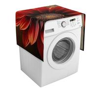 Copertura per lavatrice con girasole rosso con tasche portaoggetti, copertura antipolvere per lavatrice e asciugatrice, 137,9 x 52,1 cm, per frigorifero e cucina, decorazione per la casa