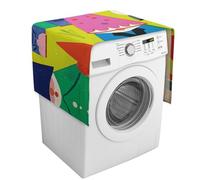 Copertura per lavatrice con gnomi colorati, con tasche, antipolvere per lavatrice e asciugatrice, copertura antipolvere per frigorifero e elettrodomestici da cucina